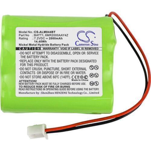 Cameron Sino 2000mAh battery for 2GIG 228844 6MR2000AAY4Z BATT1 BATT2X Go Control panels Alarm System Battery