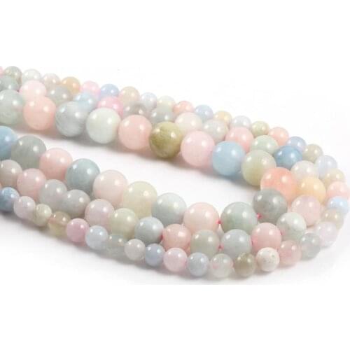 Natural stone beads Morgan stone 6/8/10 mm Round Ball loose beads for Jewelry Making Necklace DIY Bracelets Accessories