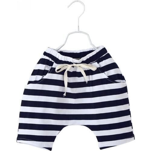 Children Pants for baby stripes summer trousers boys Harem Pants kids child loose shorts 2020 beachwear Size80~140