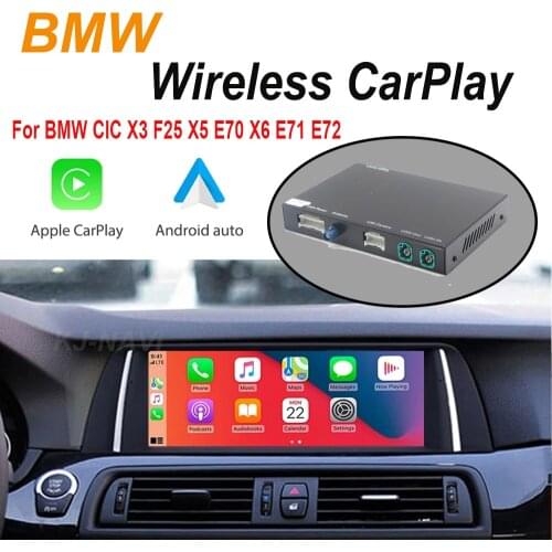 For BMW CIC X3 F25 X5 E70 X6 E71 E72 2010-2013 with Android Mirror Link AirPlay Car Play Function Wireless CarPlay