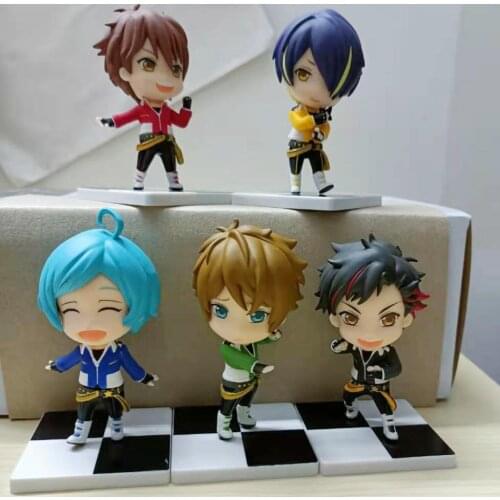 Action Ensemble Stars Figure Toys 8cm trickstar Sengoku Shinobu Nagumo Tetora Takamine Midori Collectible ES desk deor doll Gift