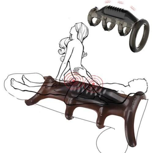 G Spot Clitoris Stimulator Bullet Vibrator Penis Sleeve Vibrating Ejaculation Delay Strap On Dildo Adult Sex Toys For Men Women