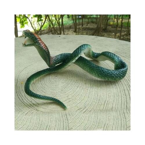 Art gift craft Gangnam home a large imitation soft snake Snake reptile model Cobra 80CM centimeters A small