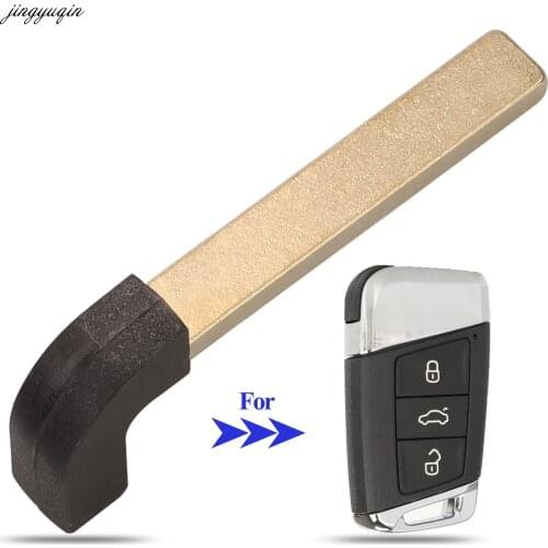 Jingyuqin 10px Remote Car Key Case Shell For Volkswagen VW Passat B8 New Magotan B5 Skoda A7 Variant Smart Auto Fob Insert Blade
