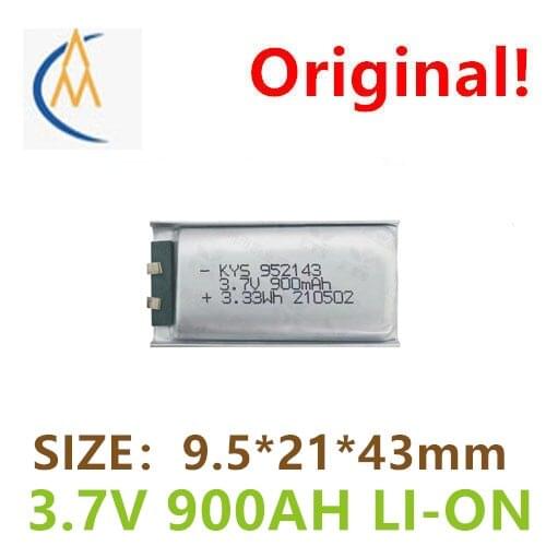 Polymer soft pack lithium battery 3A discharge pure cobalt 952143 3.7V 900mAh power battery high rate aircraft model