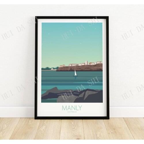 Manly Wall Art | Australia Travel Poster | Wall Art | Travel Poster | Artwork | Art Print Gift Idea