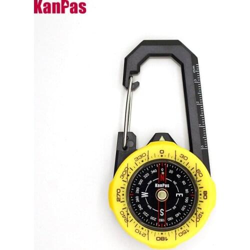 NEW design Waterproof Carabiner outdoor compass with luminous and 1-2-3system