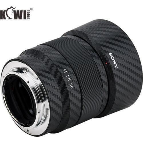 Anti-Scratch Carbon Fiber Film For Sony FE 50mm F1.8 (SEL50F18F) Lens & ALC-SH146 Lens Hood Anti-Slide Skin Guard 3M Sticker