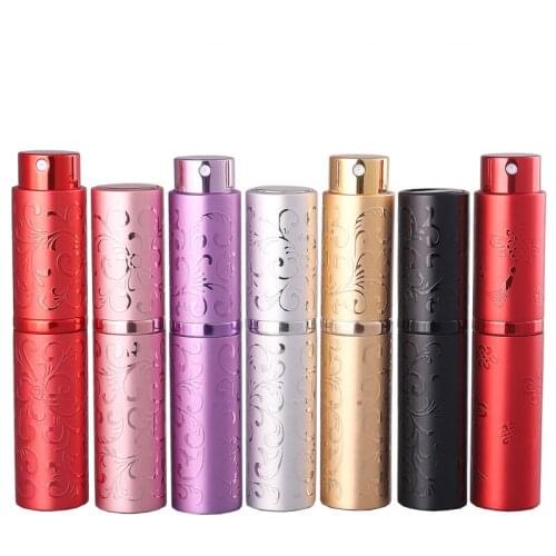 10ml Portable Refillable Mini Perfume Spray Bottle Aluminum Travel Cosmetic Container Empty Spray Atomizer Storage Bottle
