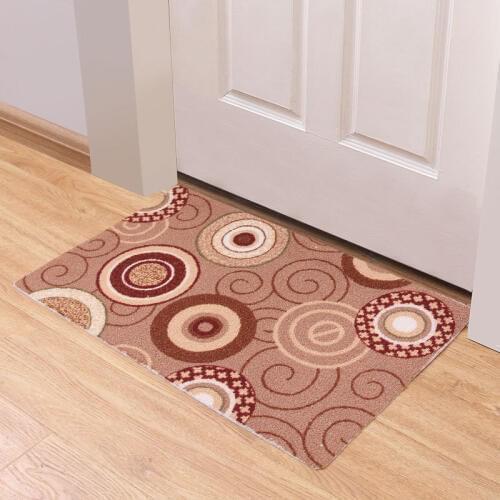 Zeegle Circle Stone Printed Door Mats For Entrance Door Dust Proof Mats For The Hallway Bedroom Floor Mats Non-slip Bathroom Rug
