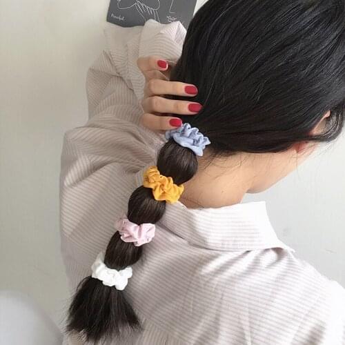 Famous Brand Designs Small Hair Scrunchies For Wmen 11pcs Bulk Sale Scrunchy Pack For Girls Ponytail Kawaii Rubber Bands