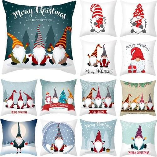 Merry Christmas Decoration Home Christmas Ornaments Faceless Doll Cushion Santa Claus Pillowcase HappyNewYear Decoration Navidad