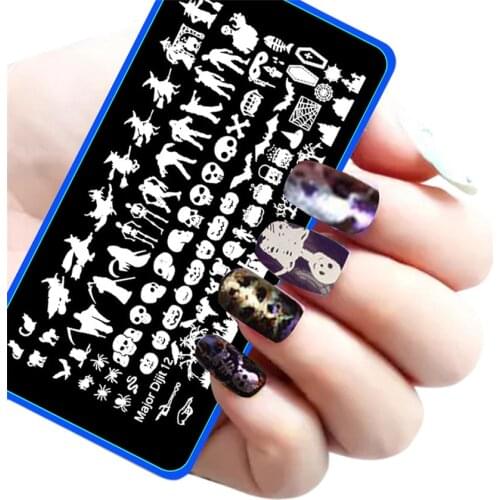 Nail design Template Brand New 1PC Halloween DIY Nail Art Image Stamp Stamping Plates High Quality Fashion Manicure Template