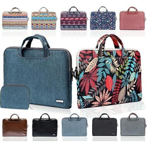 11 13 14 15.6 Inch handbag for MacBook Lenovo Dell HP Asus Women Men Computer Bag 15.6 Notebook Sleeve Cover Case with Bank Bag