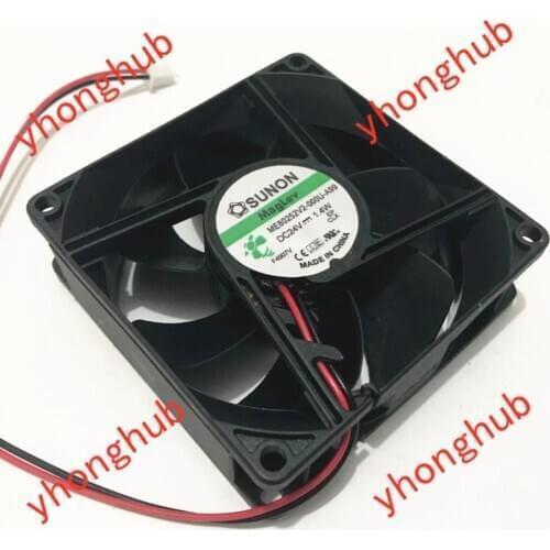 SUNON ME80252V2-000U-A99 DC 24V 1.4W 2-Wire 80x80x25mm Server Cooling Fan