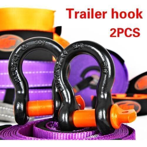 Trailer hook Heavy Duty Galvanized Shackles D Ring 8T 13T 18T 4,400lbs,10,000lbs Capacity for Vehicle Recovery Towing Car tuning