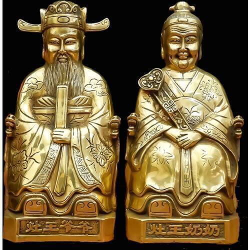 Feng Shui Vesta Decoration Kitchen God Kitchen King copper Kitchen God Monarch statue house Security and peace