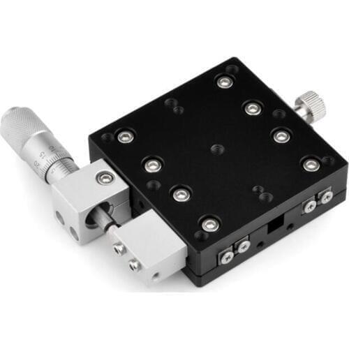 X-axis60X60mm left Adjustable Manual Linear Stage Cross Roller Bearing Precision For Automation Printing Equipment