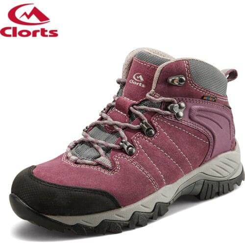 Clorts Hiking Boots for Women Cow Suede Waterproof Outdoor Trail Sport Shoes Women Hiking Shoes HKM-822E/F