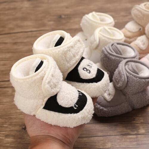 0-18M Baby Winter Warm First Walkers Cotton Baby Shoes Cute Infant Baby Boys Girls Shoes Soft Sole Indoor Shoes