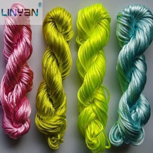 10PCS *28M DIY Handwork jewelry accessory Chinese knot thread Korea silk yarn for crocheting Knitting line thread to knit zl35