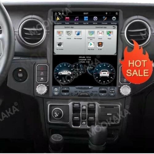 13.3'' Andriod 128GB For Jeep Wrangler 2018 - 2021 Car Stereo Multimedia Player Tesla Style Auto Radio GPS Navigation Head Unit