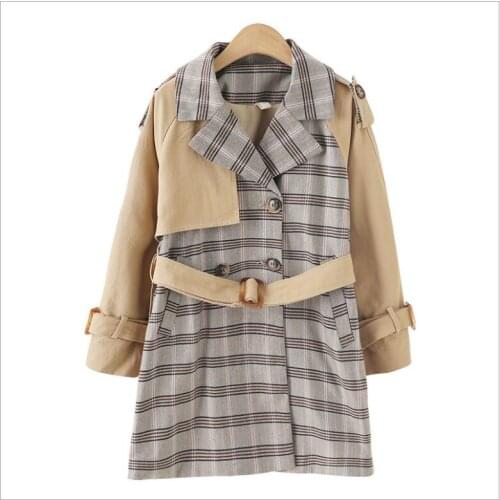 2021New Kids Designer Clothes Girls Spring Coats Fashion Casual Long Coats High-grade Children Clothes 6 8 10 12 Year