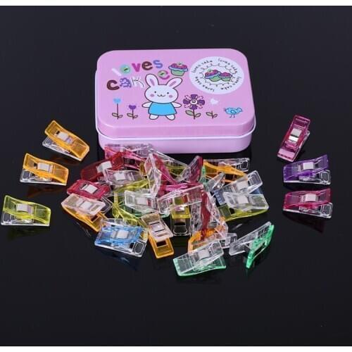 30pcs Multicolor Sewing Quilting Clips Binding Clamps Crafting Crochet Knitting Patchwork Tools Accessories