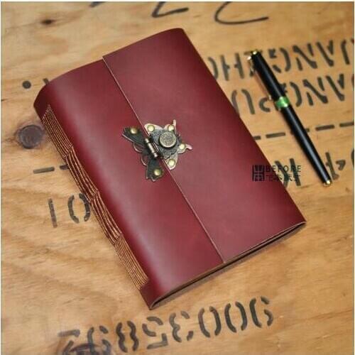 Handmade Genuine Leather European Style Notepad,leather Notebook, Travel Journary B6 Size