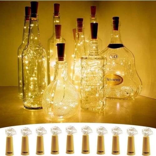 1/2/3m LED Wine Bottle Lights Cork Garland Christmas String Lights for Party New Year Decor Christmas Decorations for Home