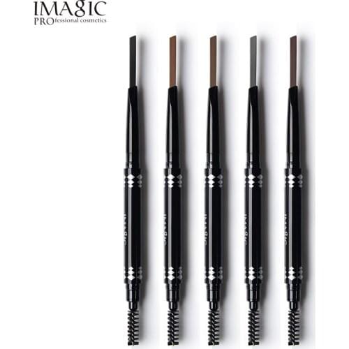 IMAGIC Eyebrow Pencil Waterproof Triangle Natural Make up Eyebrow Liner Pencil With Brush Long lasting Makeup Eye Brow Tool