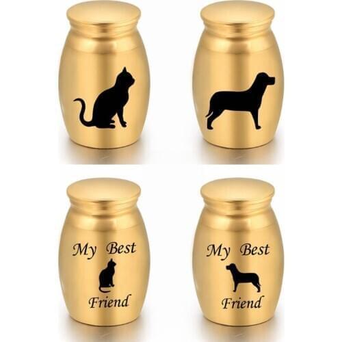 Pet Cremation Ashes Urn Metal Memorial Keepsake Casket Dog Cat Resting Place Storage