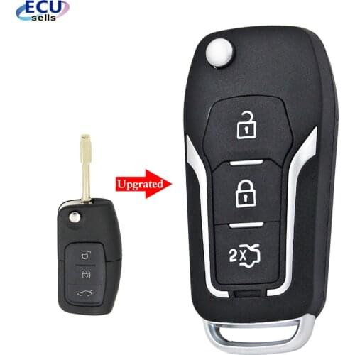 3 Button Modified Flip Folding Remote Control car Key Shell Case for Ford Focus 2 3 mondeo Fiesta key Fob Case FO21 blade