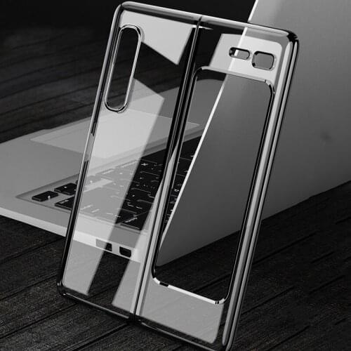 2021 New High Transparent Hard Case for Samsung Galaxy Fold Plating Clear Full Protection Case for Samsung Galaxy Fold 1