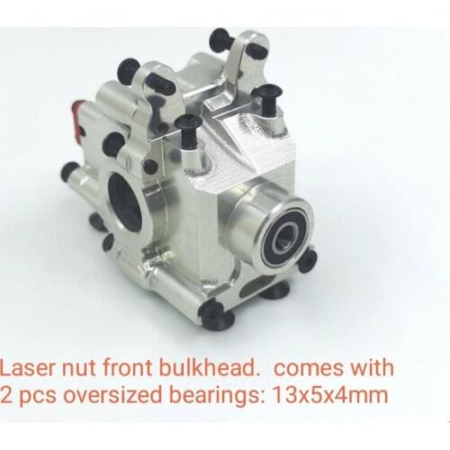 VITAVON Redesigned CNC alu#7075 Front bulkhead for Losi Laser Nut Silver