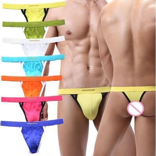 8PCS/Set Mens G strings Sexy Underwear Bulge Pouch T-back Thongs Lingerie Erotic Jockstrap Tangas Hombre Sexy Gay Homme Panties