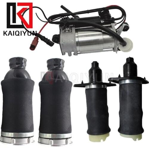 5pcs Air Spring Bag + Airmatic Suspension Compressor Pump For Audi Allroad A6 C5 4B 4Z7616007 4Z7616051D 4Z7616051A 4Z7616051B