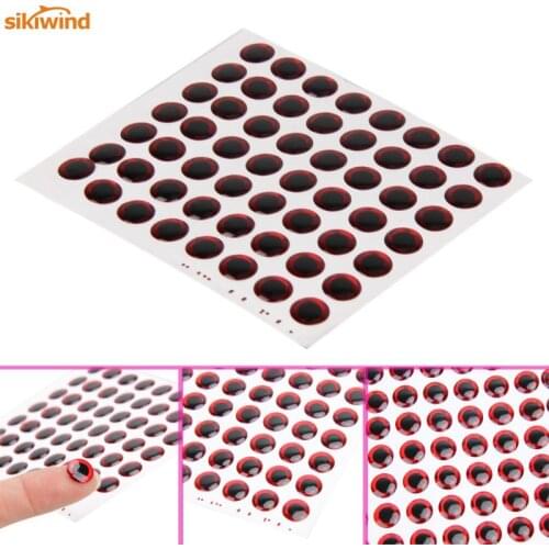 100Pcs 3mm/7mm/12mm Red 3D Holographic Fishing Lure Eyes Fly Tying Jig Crafts Dolls Lure Baits Pesca Iscas Tackle Accessories