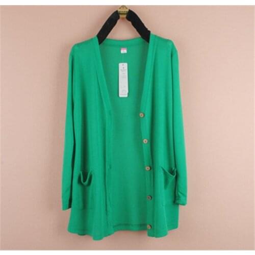 2020 spring and summer knitted thin coat air-conditioning shirt long-sleeved shawl womens large size long thin cardigan PZ3099