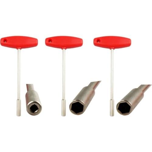 3.2/4.7/5.5mm Bicycle Concealed Spoke Wrench Steel MTB Road Bike T Shaped Sleeve Built-in Spoke Cap Tool