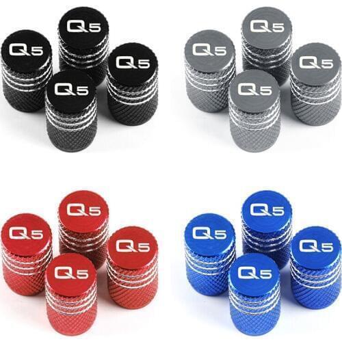 4pcs Aluminum Alloy Car Tire Wheel Valve Cap Cover Car Styling Accessorie for Audi Q5 Q7 A4L A6L C6 A7 A8 A1 A3 A4 A5