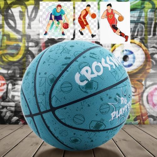 PU Non-slip Wear Resistant Basketball Outdoor Freestyle Ball 7 Balon Street Basketball Sports Competing Training Game Baloncesto