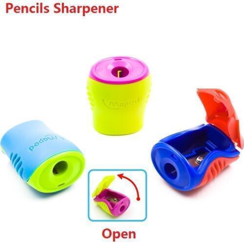Colorful Children Pencils Sharpener Single Hole Pencil Sharpener Roll pencil Device ;Apontador de Lapis; 2Pcs/Lot