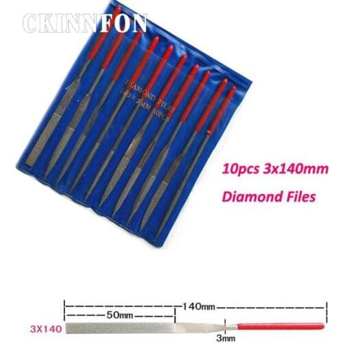 DHL 100sets 10pcs/set 3*140mm Metal Glass Stone Needle Files Jewelers Diamond Carving Craft Tool