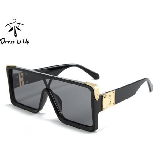 DRESSUUP 2020 Fashion Oversize Square Sunglasses Women Fashion Flat Top Gradient Sunglasses Men Large Frame Sunglasses UV400
