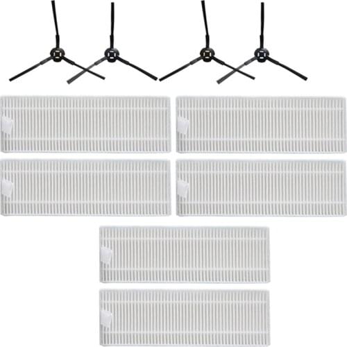 10Pcs For ILIFE A7 A9S Robot Vacuum Cleaner Filter And Side Brush Replacement Kit