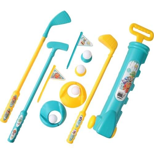 Blue 1 SET Mini Plastic Golf Toy Mini Golf Toys Set Outdoor Sports Toys Mini Golf Club Set Plastic Childrens Gift Children
