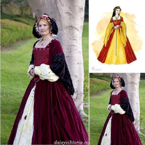 History!Customer-made Red 1800S Victorian dress 1860s Civil war Dress Theater Reenactor Costume Vintage dress US6-36 V-329