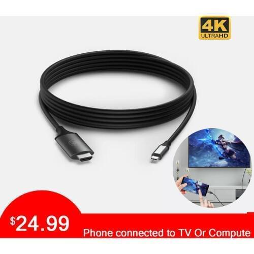 Xiaomi 3m/1.8m HDMI cable USB 3.1 to 1080P HDMI high-speed cable adapter Type C to HDMI HDTV Mobile to TV/Laptop