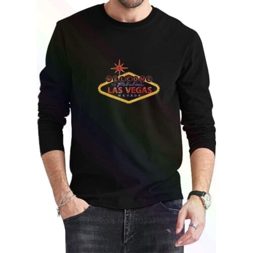 LAS VEGAS NEVADA WELCOME TO SCHILD SIGN RETRO T-Shirt 2021 Newest Summer Mens Long Sleeve Popular Tees Shirt Tops Novel Unisex